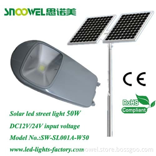 Dc12v 24v 50w Solar Led Street Lights With Ce,rohs